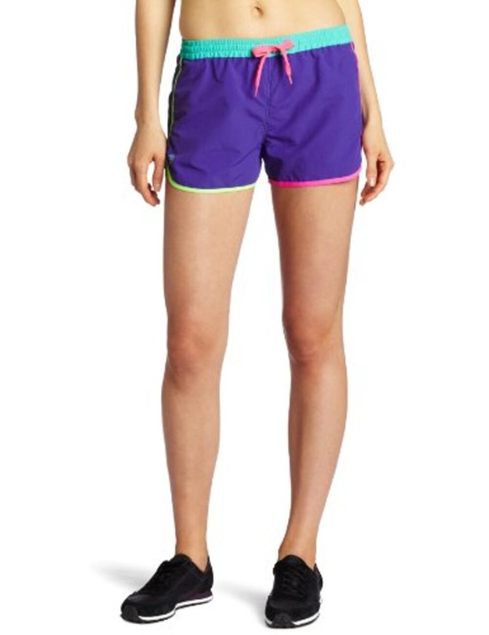 NEW Zumba Escape Running Shorts Acai Purple Neon Green Pink Size XXL